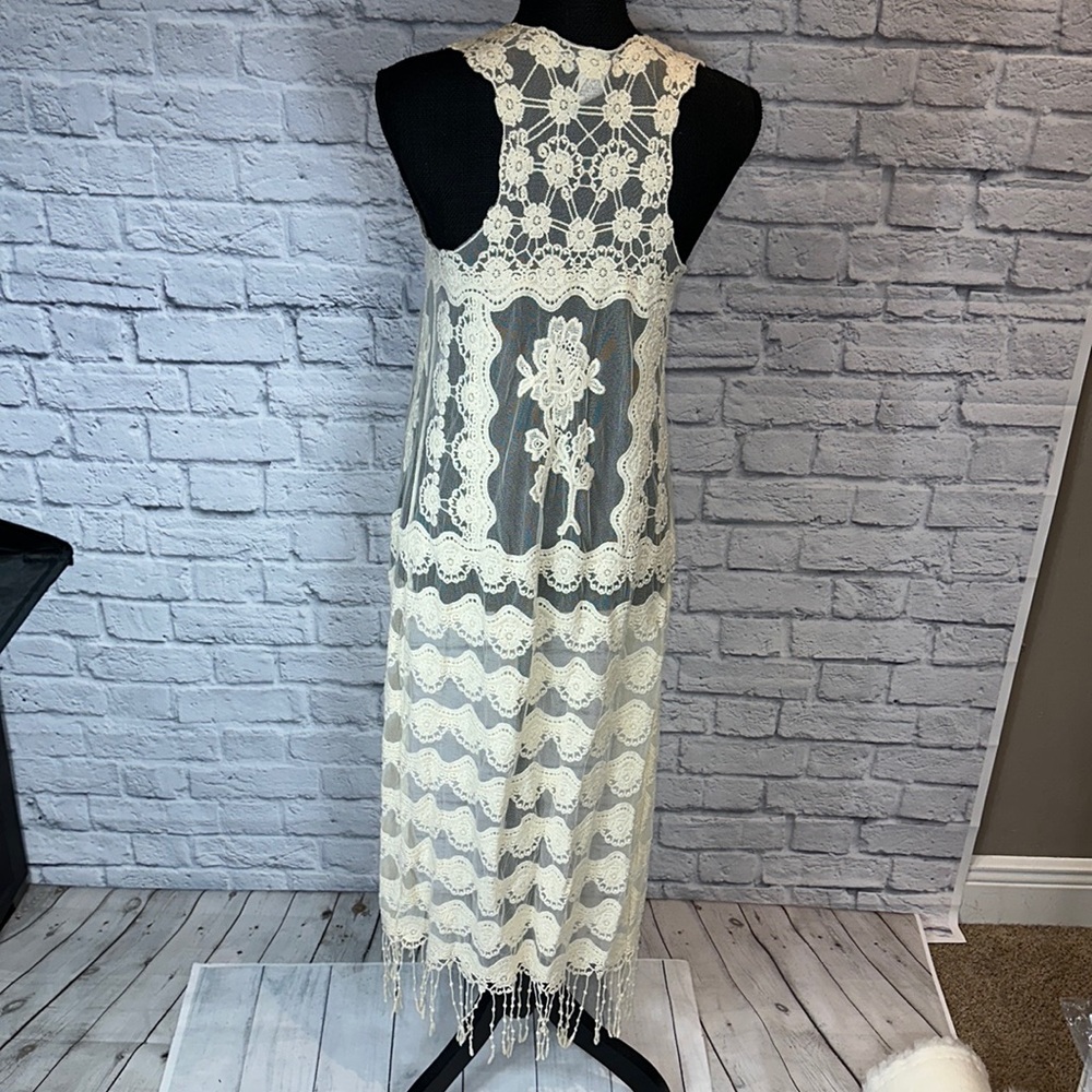 Crochet sheer cover up